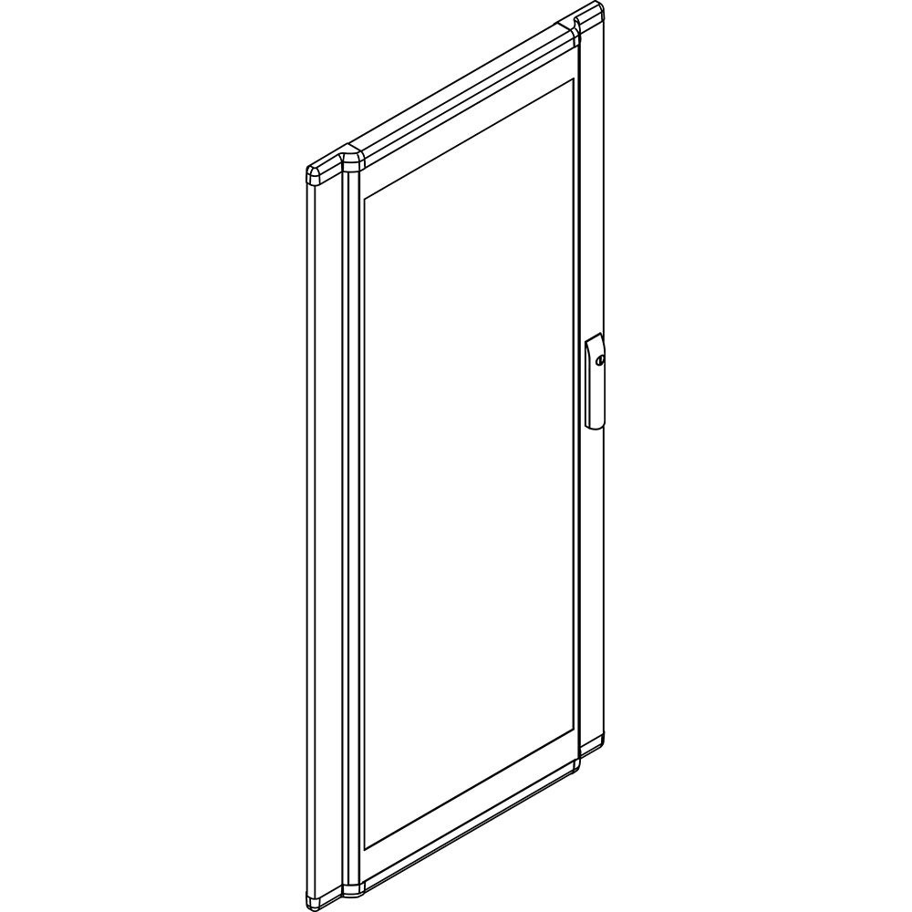Porta bombata vetro trasparente 600x1200 mm per quadri elettrici da parete LDX400 LDX800 LDX-P