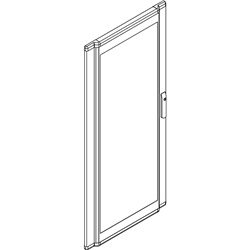 Porta bombata vetro 600x1400 mm per armadi LDX400 LDX800, robusta e trasparente per quadri elettrici