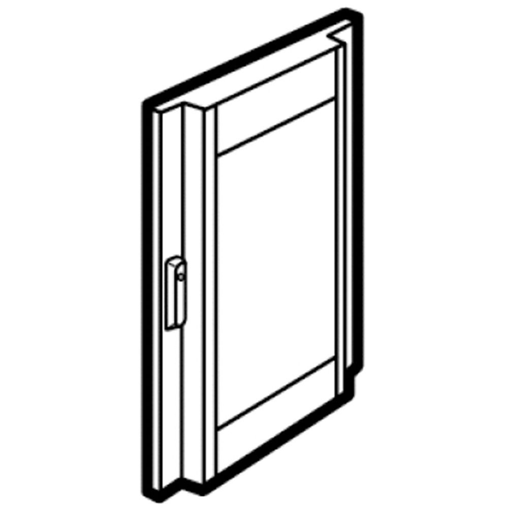 Porta bombata vetro 850x1200 mm per quadri elettrici LDX, resistente e trasparente