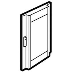 Porta bombata vetro 850x1200 mm per quadri elettrici LDX, resistente e trasparente