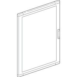 Porta vetro 850x1400 mm per armadi elettrici LDX400 LDX800 resistente e trasparente