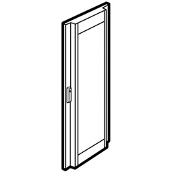 Porta bombata vetro 850x1800 per armadi pavimento LDX400 LDX800 applicazioni elettriche
