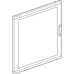 Porta vetro MAS SDX 515x550 mm per quadri elettrici parete e incasso