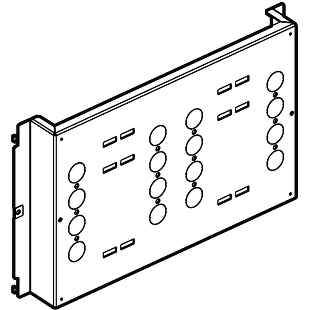 Piastra fissaggio orizzontale M4 630 600x300mm per quadri elettrici resistente e perforata