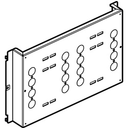 Piastra fissaggio orizzontale M4 630 600x300mm per quadri elettrici resistente e perforata