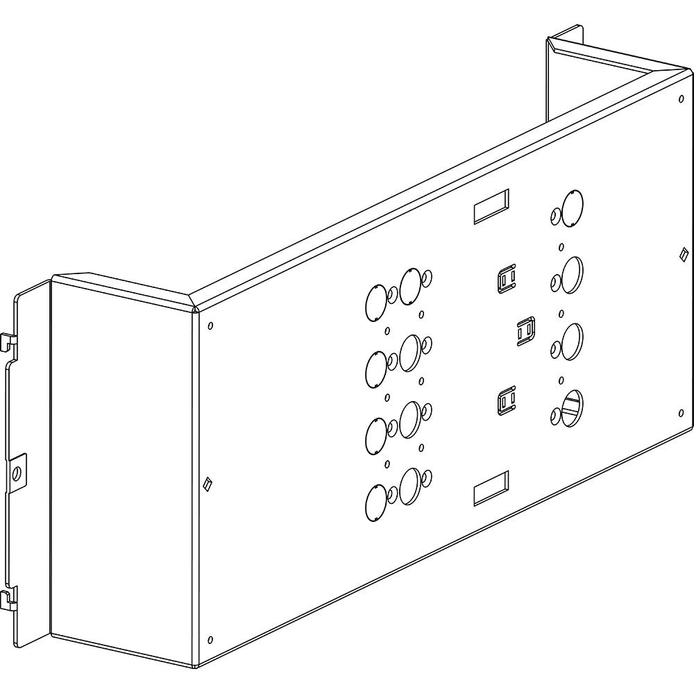 Piastra Megatiker M250 orizzontale 600mm per interruttori impianti elettrici industriali e civili