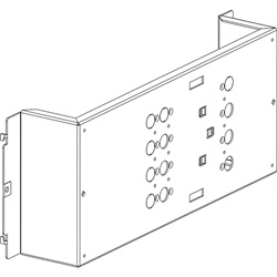 Piastra Megatiker M250 orizzontale 600mm per interruttori impianti elettrici industriali e civili