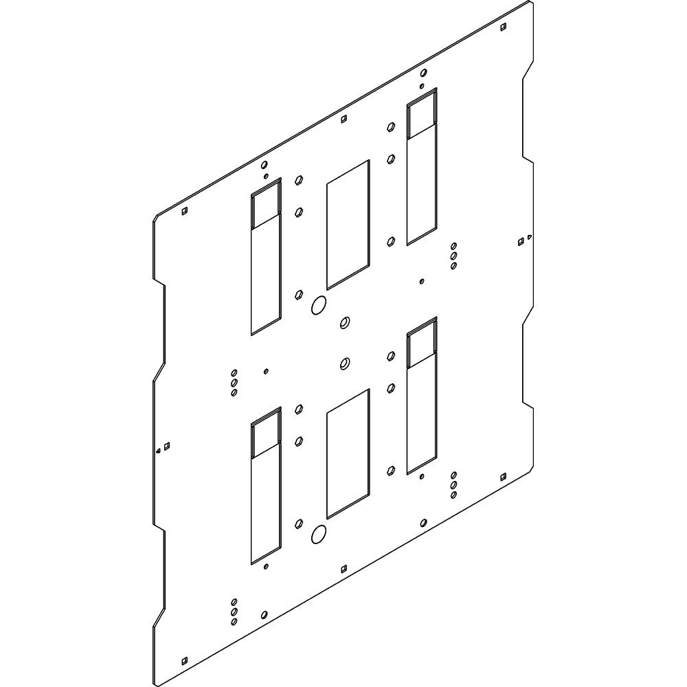 Piastra interblocco orizzontale M630 per Megatiker M4 630 impianti elettrici professionali 600x600mm resistente