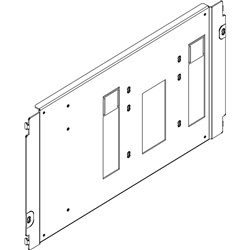 Piastra esecutiva rimovibile orizzontale metallo 600x300mm per quadri elettrici professionali