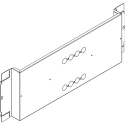 Piastra fissaggio MW630 perforata 850mm per quadri e armadi elettrici industriali