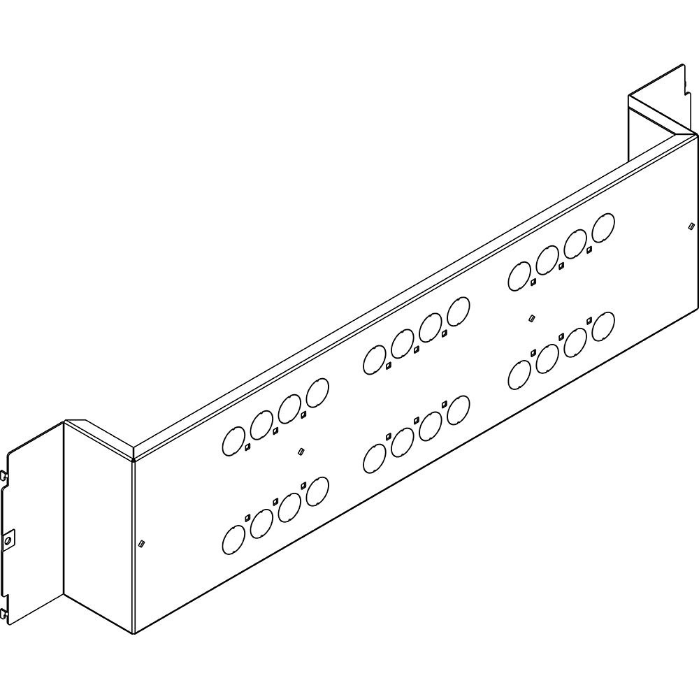 Piastra metallica MW250 perforata 850 mm per quadri e armadi elettrici