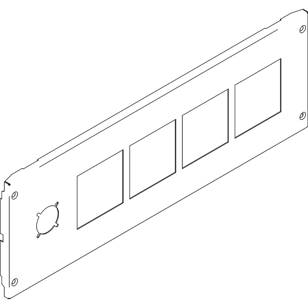 Pannello modulare 4 strumenti 72x72 mm fissaggio 4 viti per quadri elettrici industriali