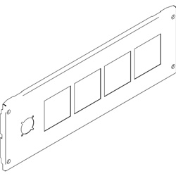 Pannello modulare 4 strumenti 72x72 mm fissaggio 4 viti per quadri elettrici industriali