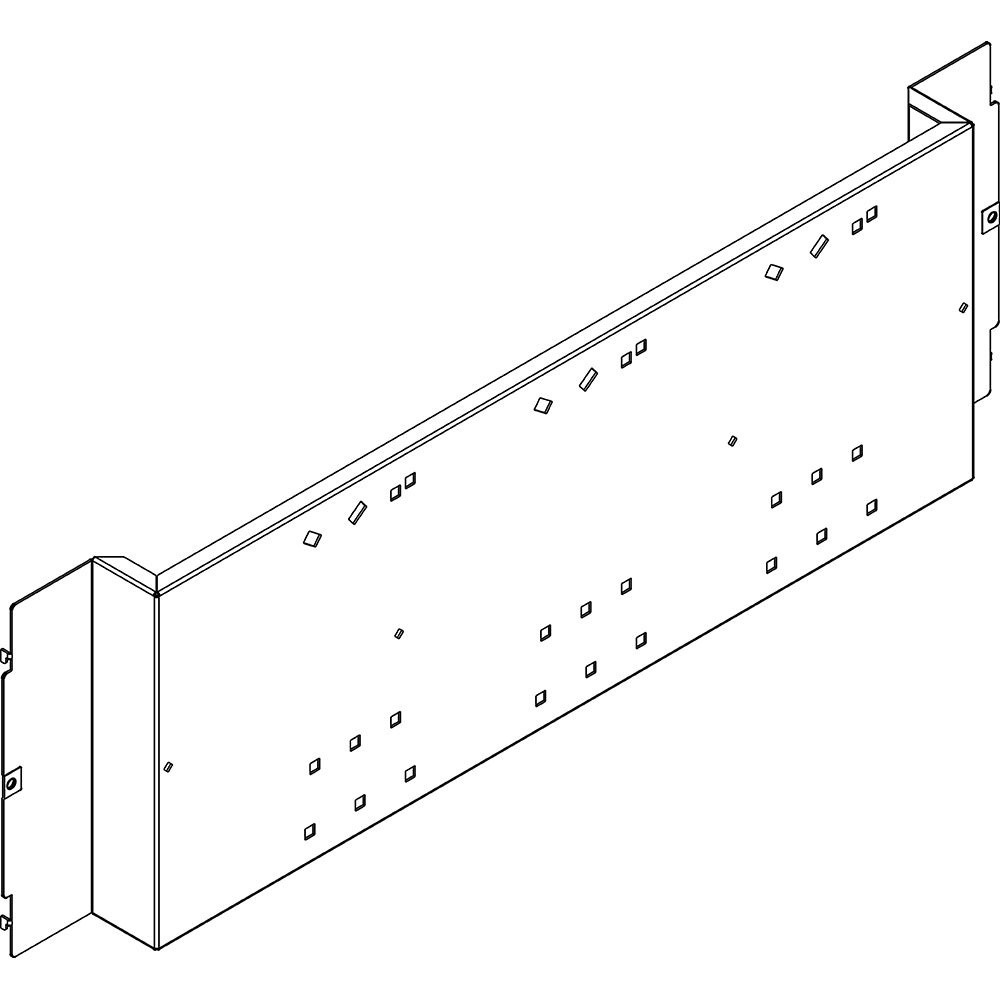 Piastra metallica perforata M250-400 lunghezza 850 mm per quadri elettrici