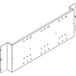 Piastra metallica perforata M250-400 lunghezza 850 mm per quadri elettrici
