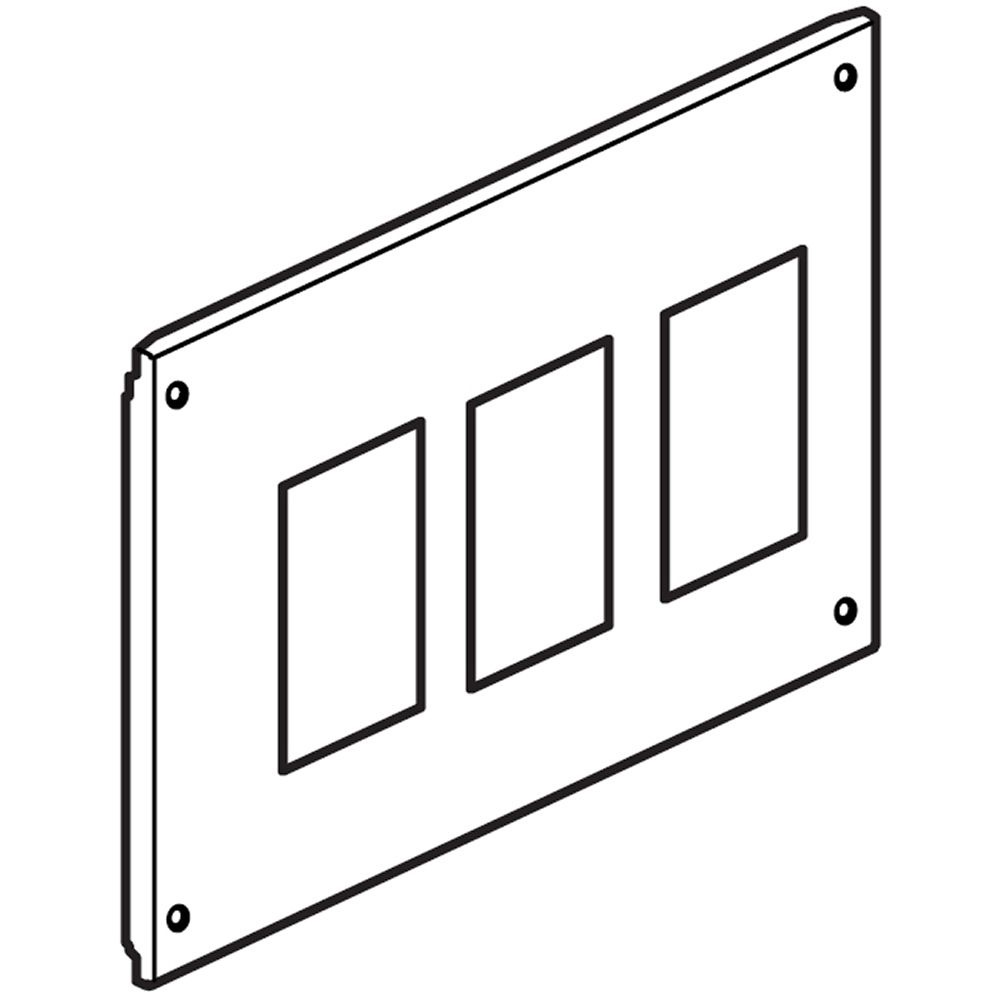 Pannello modulare 4 viti per Megatiker ME125-250 con differenziale larghezza 850mm per quadri elettrici