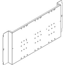 Piastra fissaggio elettrica M250-400A per interruttori differenziali larghezza 850mm armadi quadro
