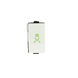 Pulsante presenza WC 1 polo NC Matix antibatterico icona verde per ambito sanitario