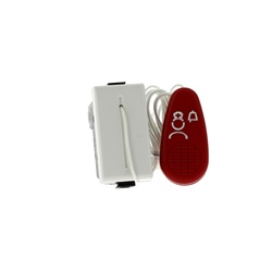 Pulsante tirante WC 1P NC Matix bianco con icona infermiera per richiesta assistenza bagno