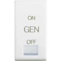 Copritasto ON OFF GEN materiale senza alogeni con finestra controllo per impieghi elettrici sicuri