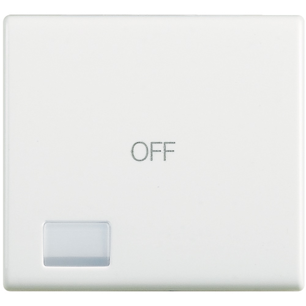 Copritasto MATIX OFF 2 moduli alta qualità senza alogeni con finestra controllo luce per impianti elettrici moderne