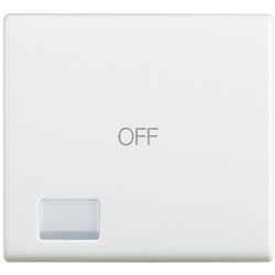Copritasto MATIX OFF 2 moduli alta qualità senza alogeni con finestra controllo luce per impianti elettrici moderne