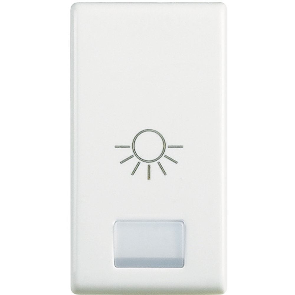 Copritasto MATIX simbolo luce alta qualità senza alogeni con finestra controllo per impianti elettrici