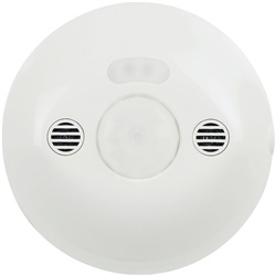 Sensore da soffitto PIR+ultrasuoni doppia tecnologia IP20 per controllo presenza e illuminazione ambienti interni