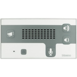 Terminale audio modulare CMTE3000 con microfono e altoparlanti per presidio e camere ospedaliere, materiale antibatterico, montaggio su guida DIN, comunicazione audio affidabile tra pazienti e personale infermieristico