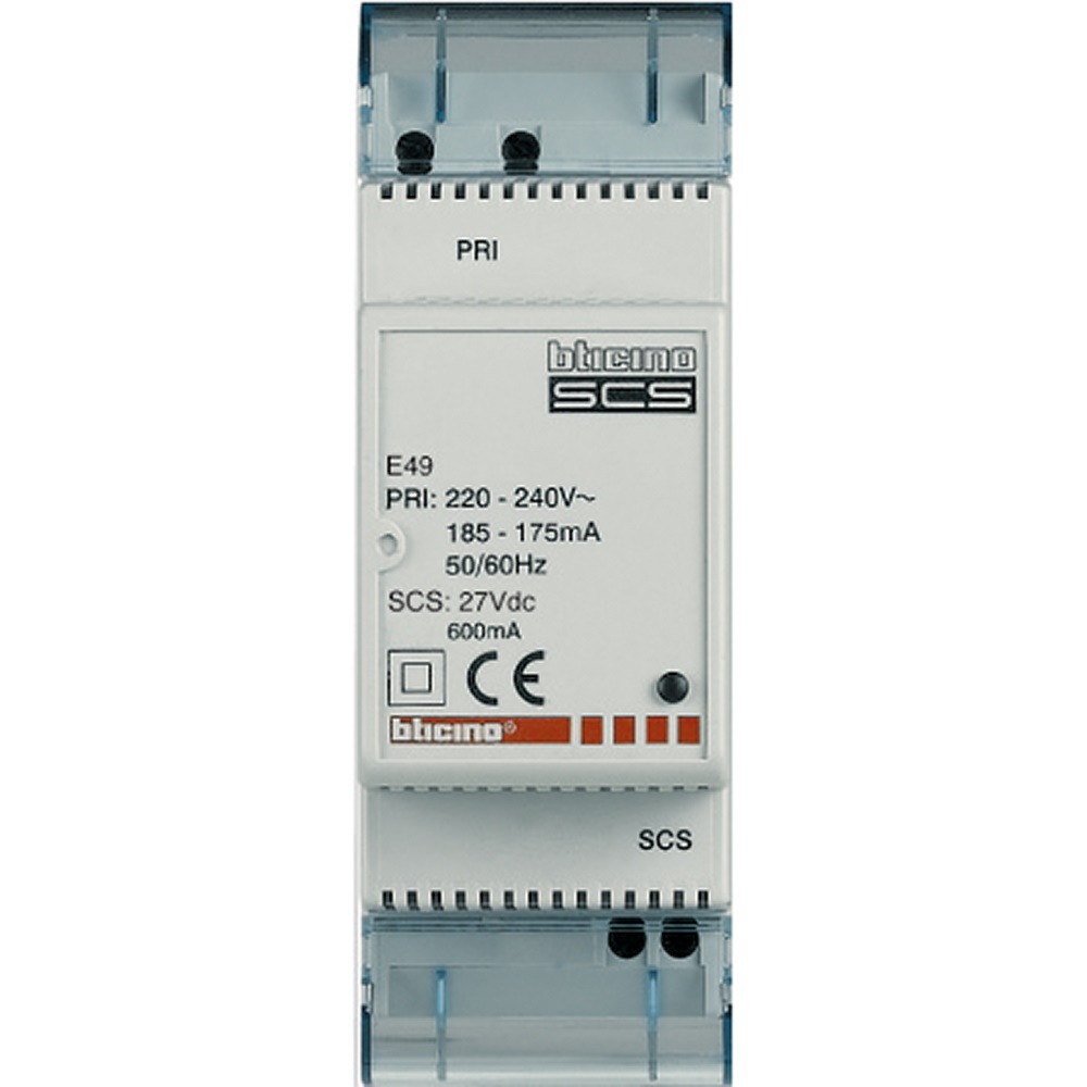 Alimentatore compatto SCS 2 moduli DIN 230V ingresso 27V uscita per automazione e gestione energia