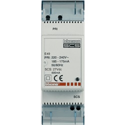 Alimentatore compatto SCS 2 moduli DIN 230V ingresso 27V uscita per automazione e gestione energia