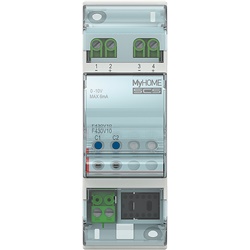 Attuatore DIN 2 uscite 0-10V controllo valvole proporzionali automazione domestica