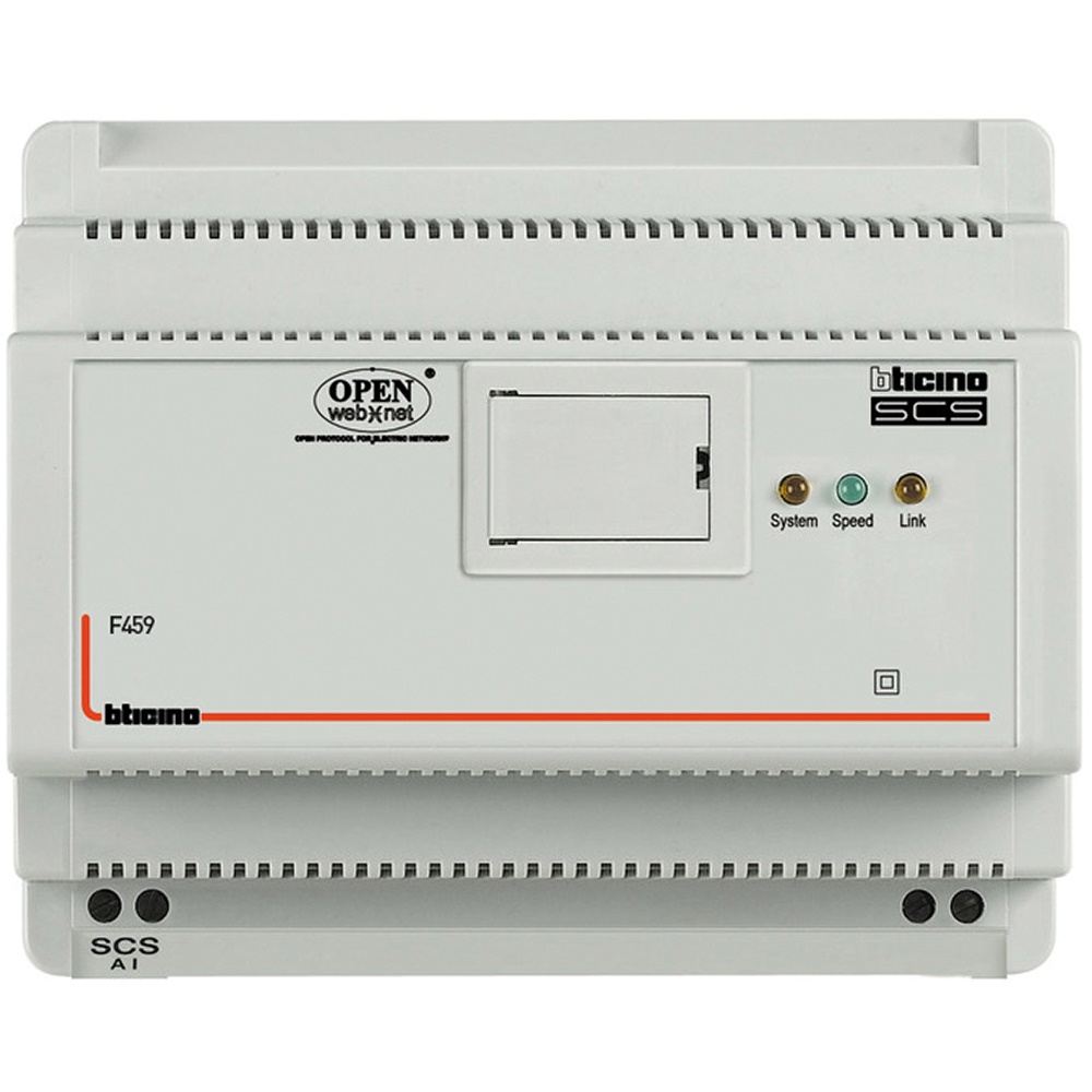 Driver manager BTicino F459 integrazione sistemi automazione domestica moduli DIN controllo centralizzato impianti elettrici