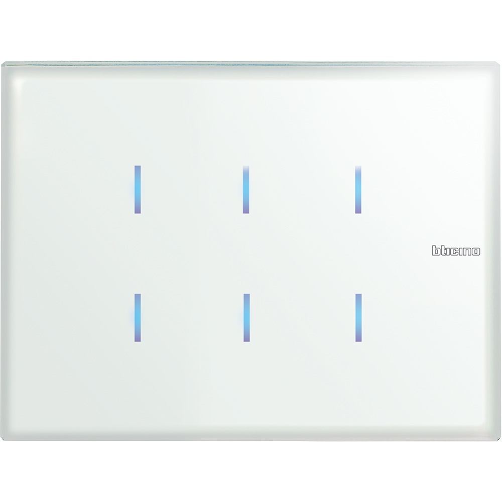 Comando Axolute Whice 3 moduli 6 tasti capacitivi touch per gestione luci e tapparelle