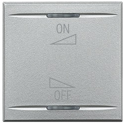 Copritasto Axolute 2 moduli 2 funzioni lenti illuminabili simbolo ON OFF regolazione tecnica