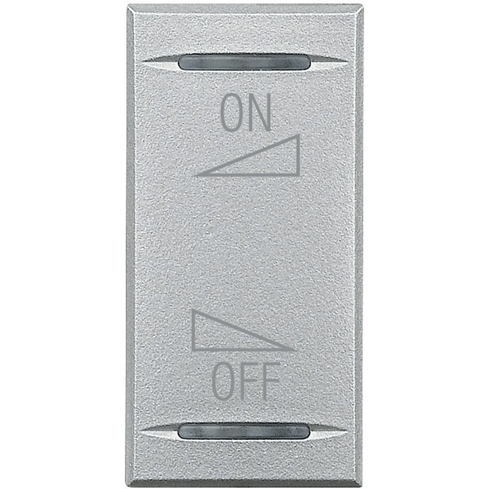 Copritasto Axolute ON/OFF regolabile 1 modulo con simbolo illuminabile per impianti elettrici professionali