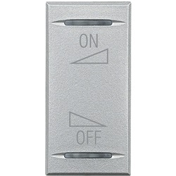 Copritasto Axolute ON/OFF regolabile 1 modulo con simbolo illuminabile per impianti elettrici professionali