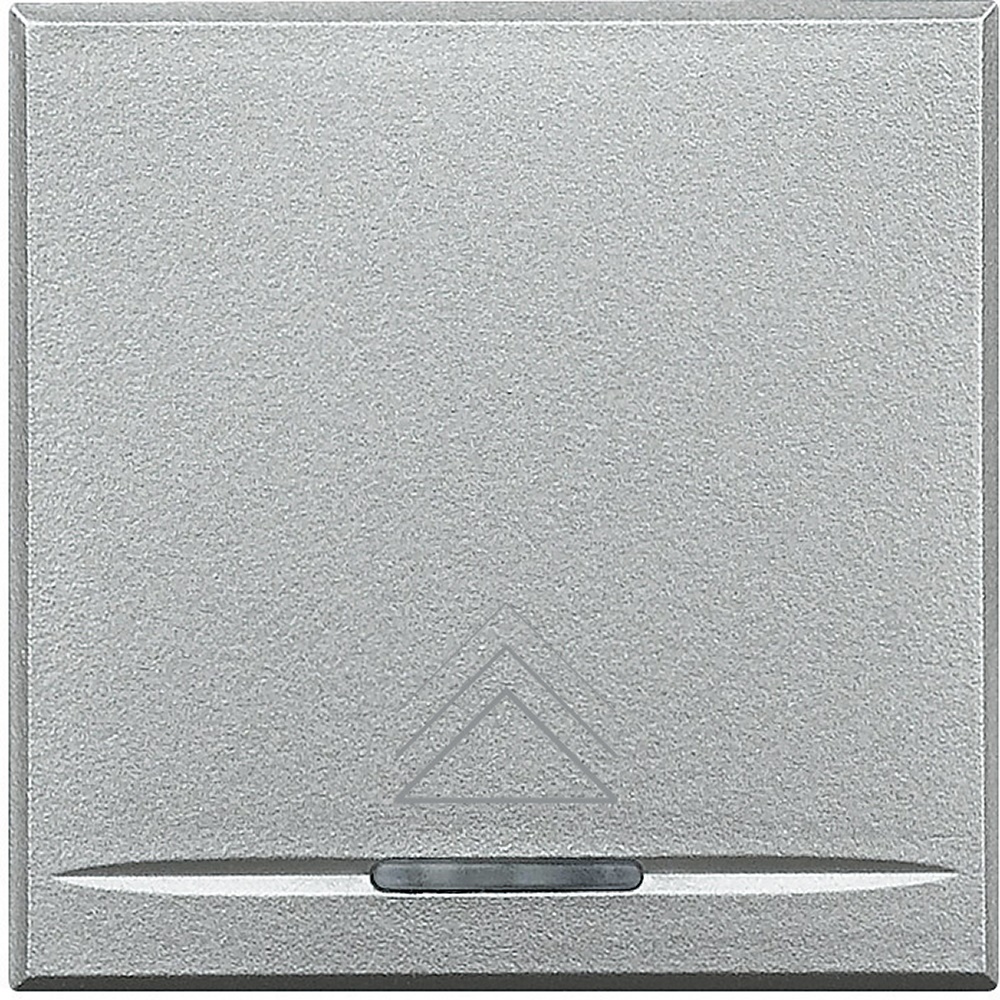 Copritasto dimmer 2 moduli Axolute con lente illuminabile e simbolo tattile per impianti elettrici moderne