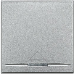 Copritasto dimmer 2 moduli Axolute con lente illuminabile e simbolo tattile per impianti elettrici moderne