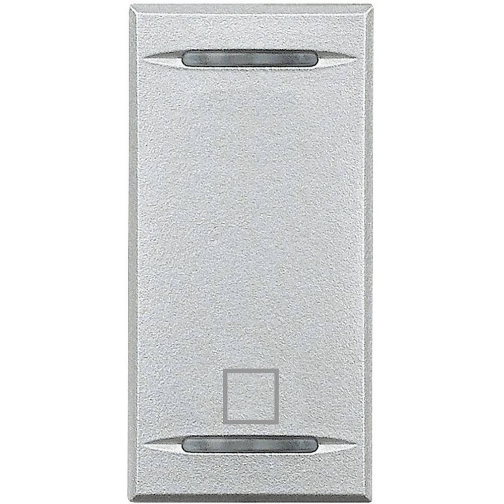 Copritasto Axolute 1 modulo simbolo STOP illuminabile grigio tech per automazione