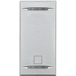 Copritasto Axolute 1 modulo simbolo STOP illuminabile grigio tech per automazione