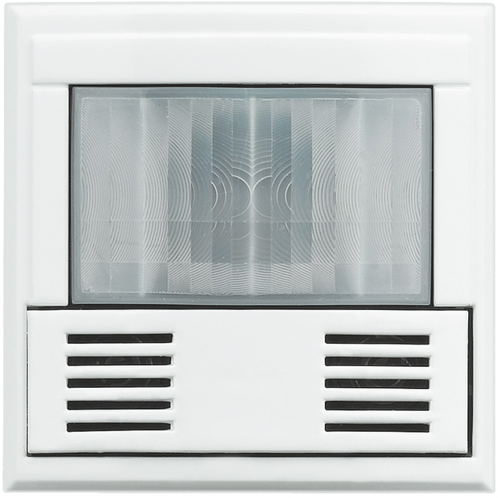 Interruttore AXOLUTE Green Switch PIR+US bianco 2 moduli controllo automatico luce ambienti residenziali e commerciali