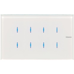 Comando Axolute vetro bianco 4 moduli 8 tasti capacitivi per luci tapparelle e funzioni base