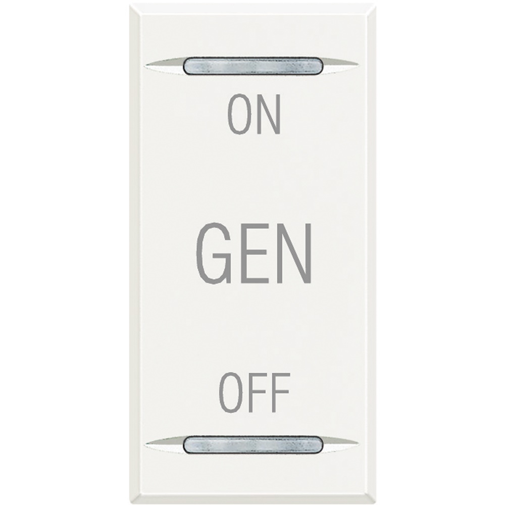 Copritasto Axolute 2 funzioni con simboli ON OFF GEN, bianco, per impianti elettrici moderni