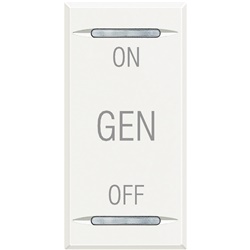 Copritasto Axolute 2 funzioni con simboli ON OFF GEN, bianco, per impianti elettrici moderni