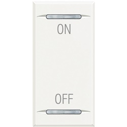 Copritasto Axolute 1 modulo bianco ON OFF con lenti illuminabili serigrafia simbolo