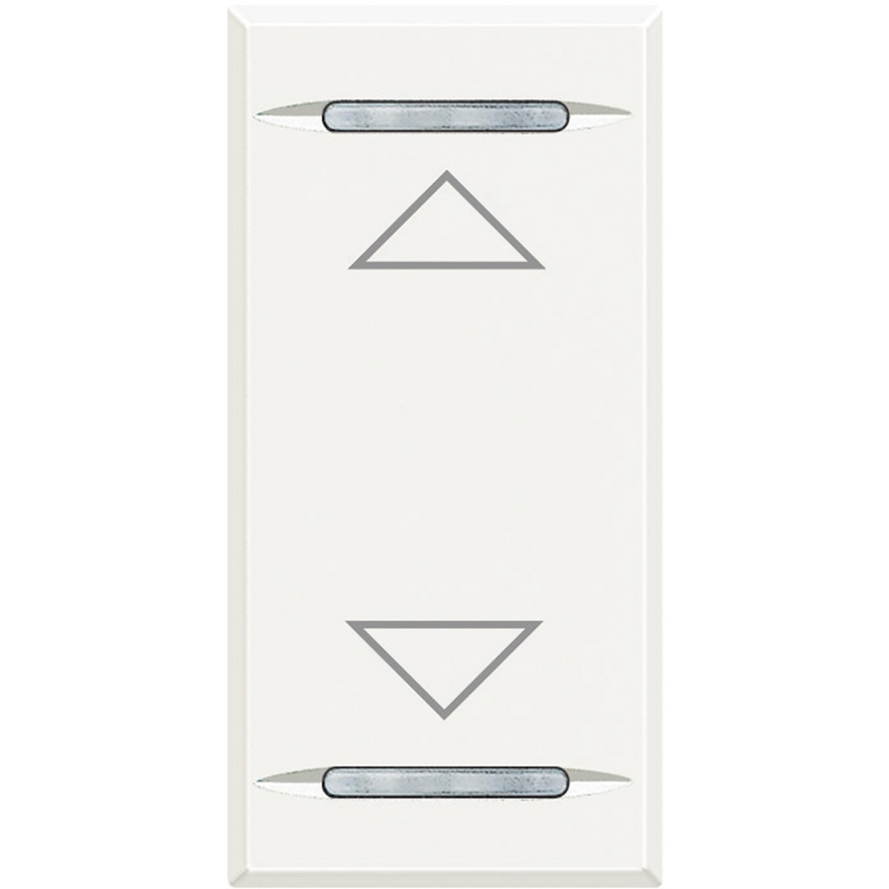 Copritasto Axolute 2 funzioni con lenti illuminabili serigrafia SU GIU 1 modulo bianco