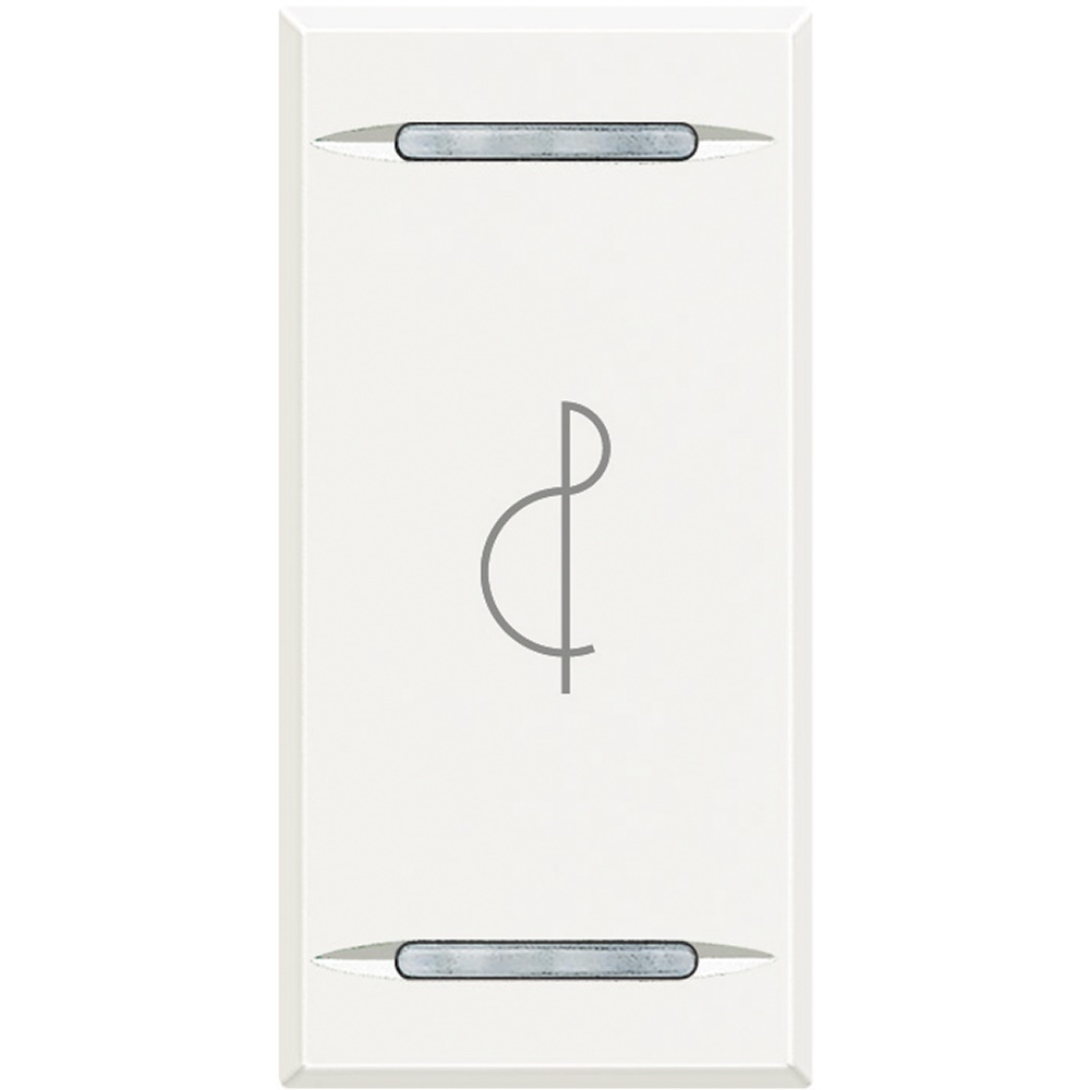 Copritasto Axolute 1 modulo bianco con serigrafia chiave di violino lenti illuminabili