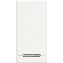 Copritasto Axolute 1 funzione 1 modulo bianco con lente illuminabile per impianti elettrici moderni