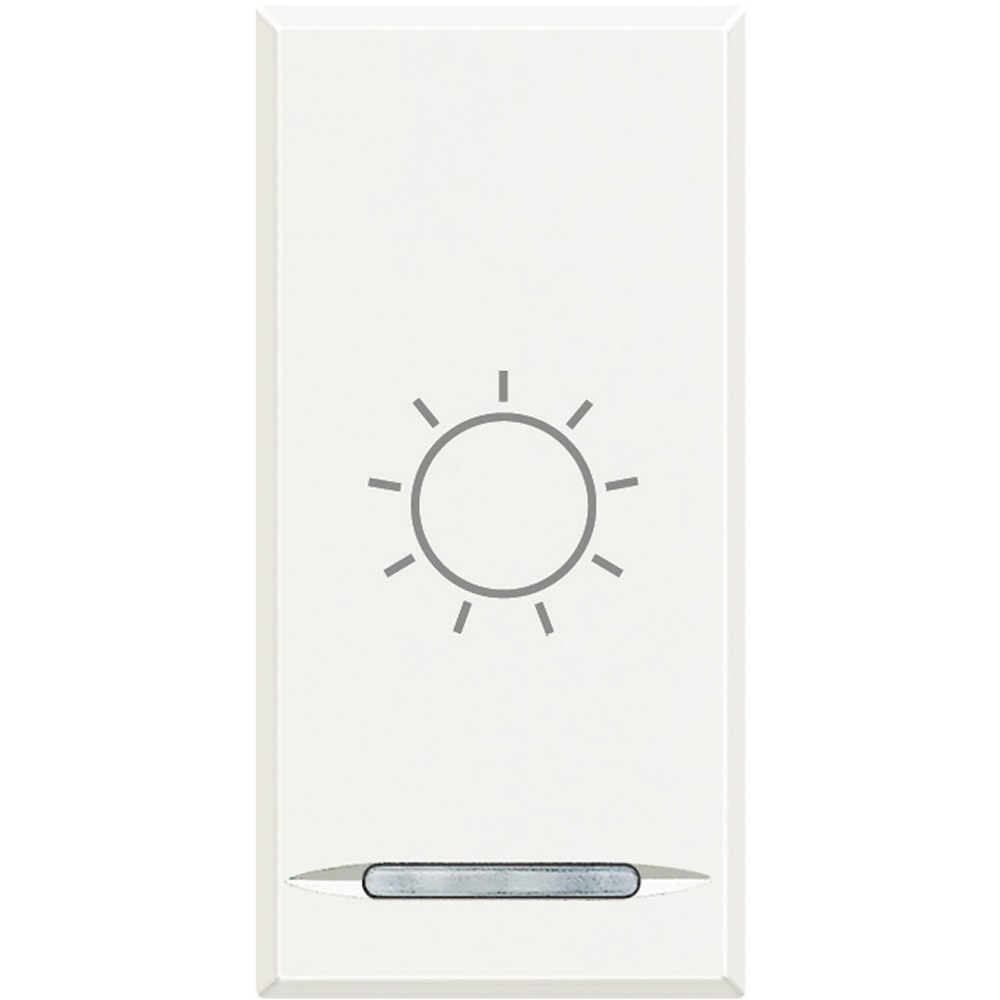 Copritasto Axolute simbolo luce illuminabile 1 modulo bianco per impianti elettrici